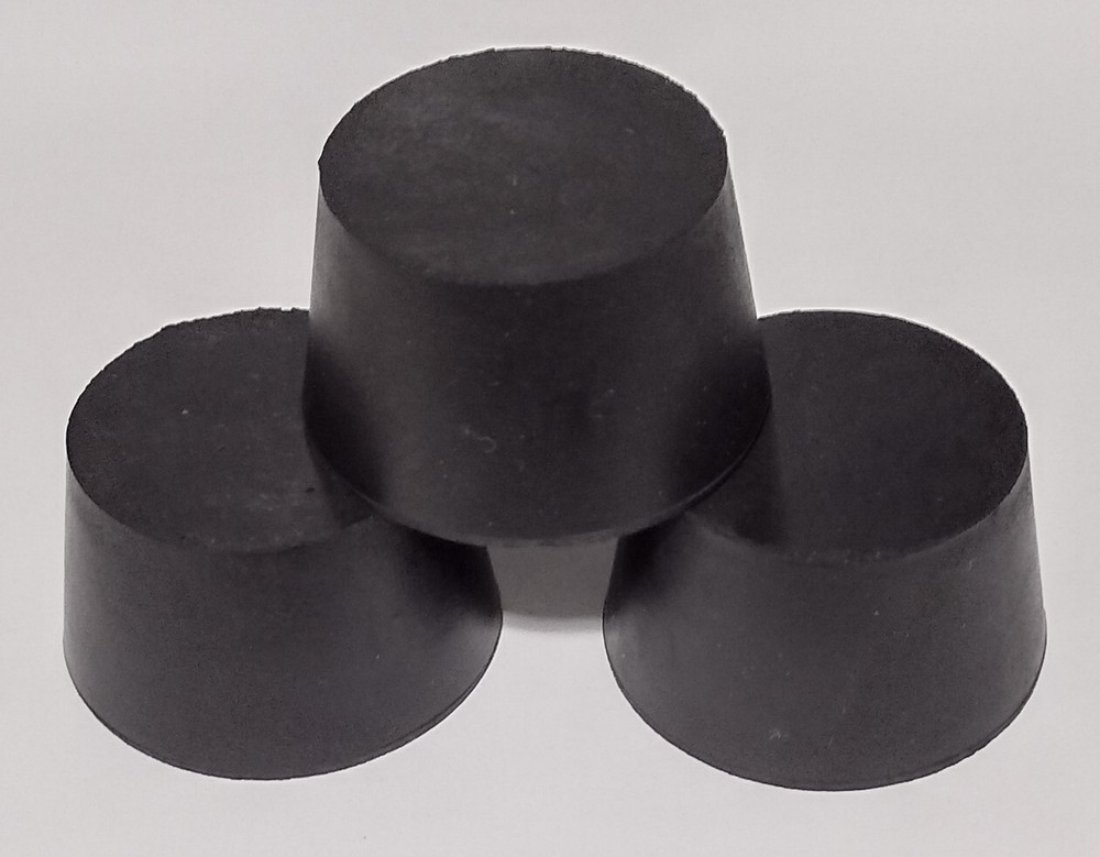 NEW Solid #8 laboratory rubber stoppers, tapered rubber plug.