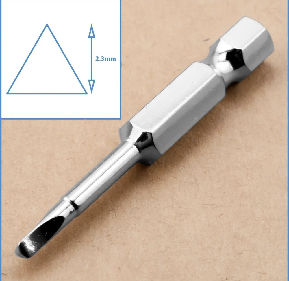 6PCS Triangle Head Security Screwdriver Tool Triangular for Bit Toys 1/4" 50mm U
