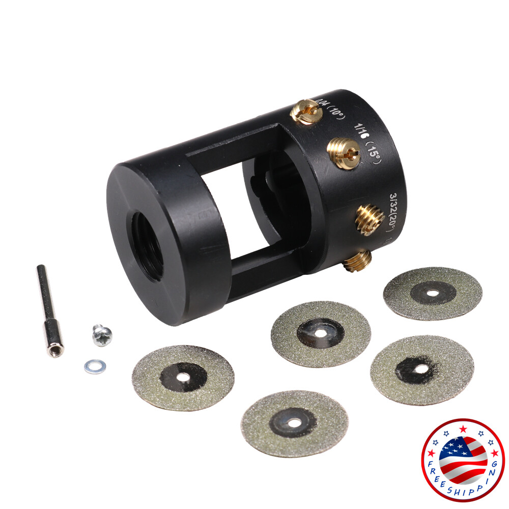 Tungsten Grinder Sharpener Multi-Angle Offsets Head Tool Fits TIG Welding New