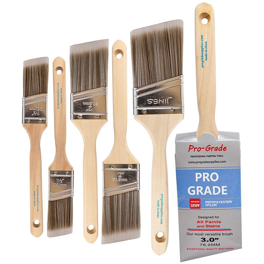 Paint Brushes Set 6 Pack Angle Variety Painting Tool Kit