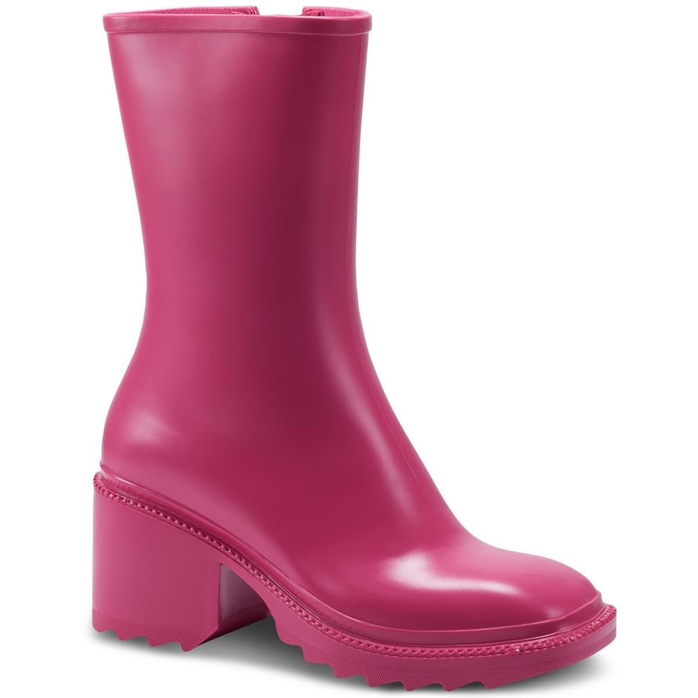 INC Womens' Everett Square Toe Rain Boots - Fuchsia