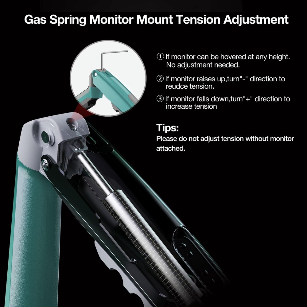 Monitor Mount,Fits 17-30" or Bigger Computer Monitors(Within 19.8lbs), Adjust...