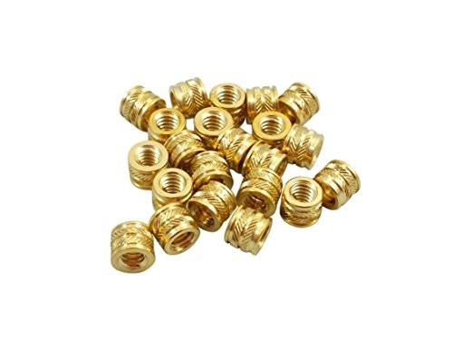 1/4-20 Threaded Heat Set Inserts for 3D Printing - 20 Pack, Short Length