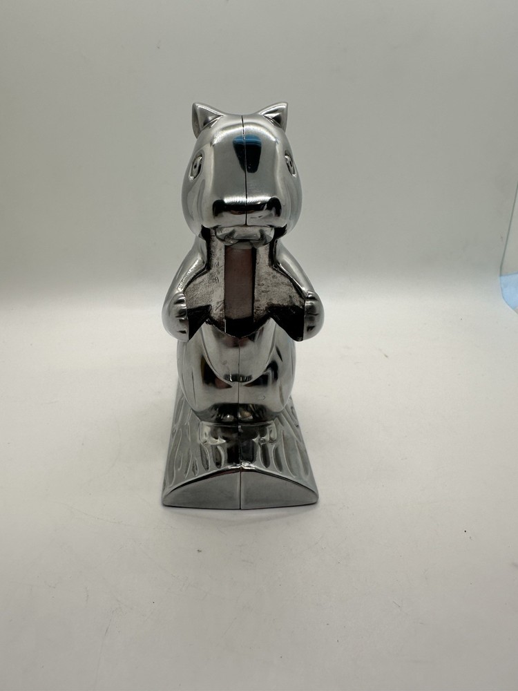 Squirrel Nutcracker Davy Crackett Nut Cracker Mechanical Cast Aluminum