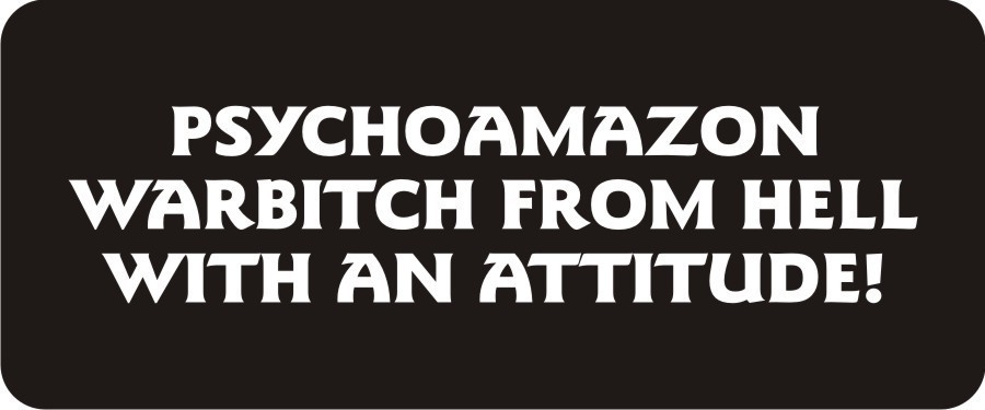 3 - Psychoamazon Warbitch Hard Hat Biker Helmet Sticker Bs470 3