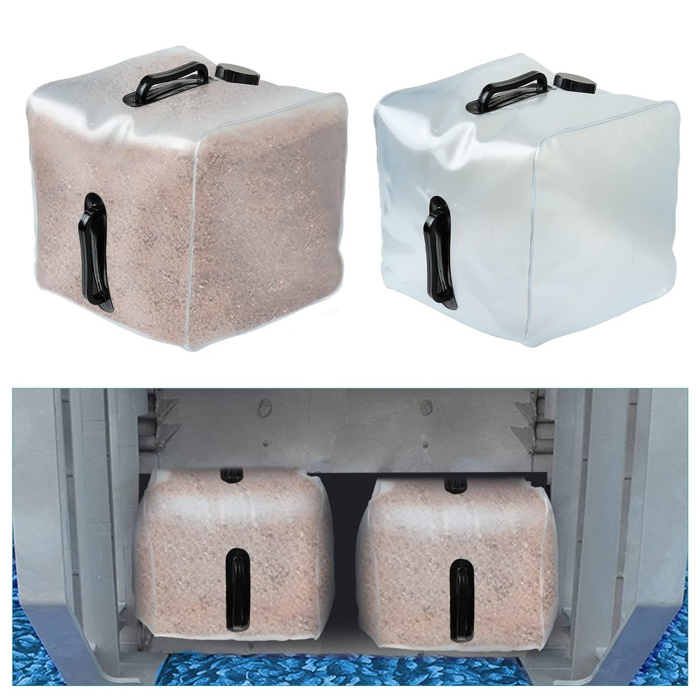 2 Pack Heavy Duty Pool Weight Plastic Sand Bags,Universal Pool Steps Weights ...