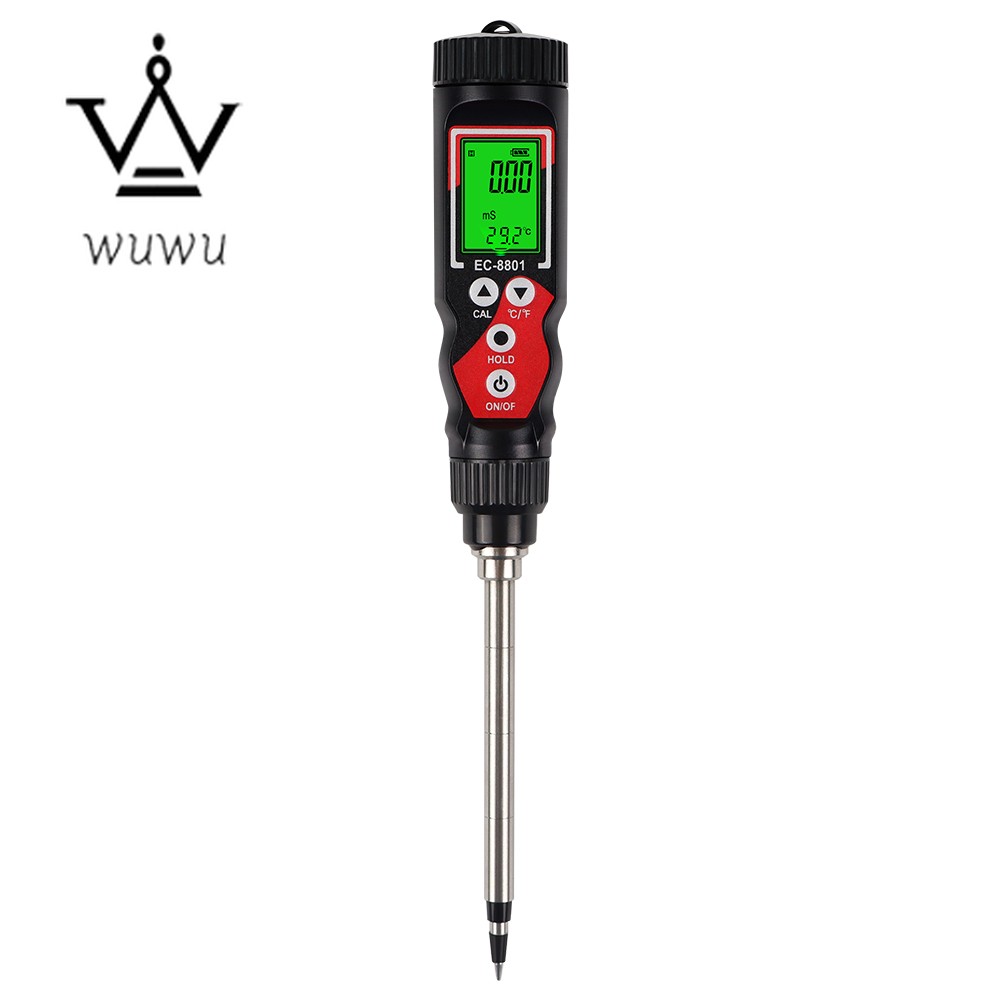 EC Temp Soil Tester Detector Electrical Conductivity Meter Agricultural Analyzer