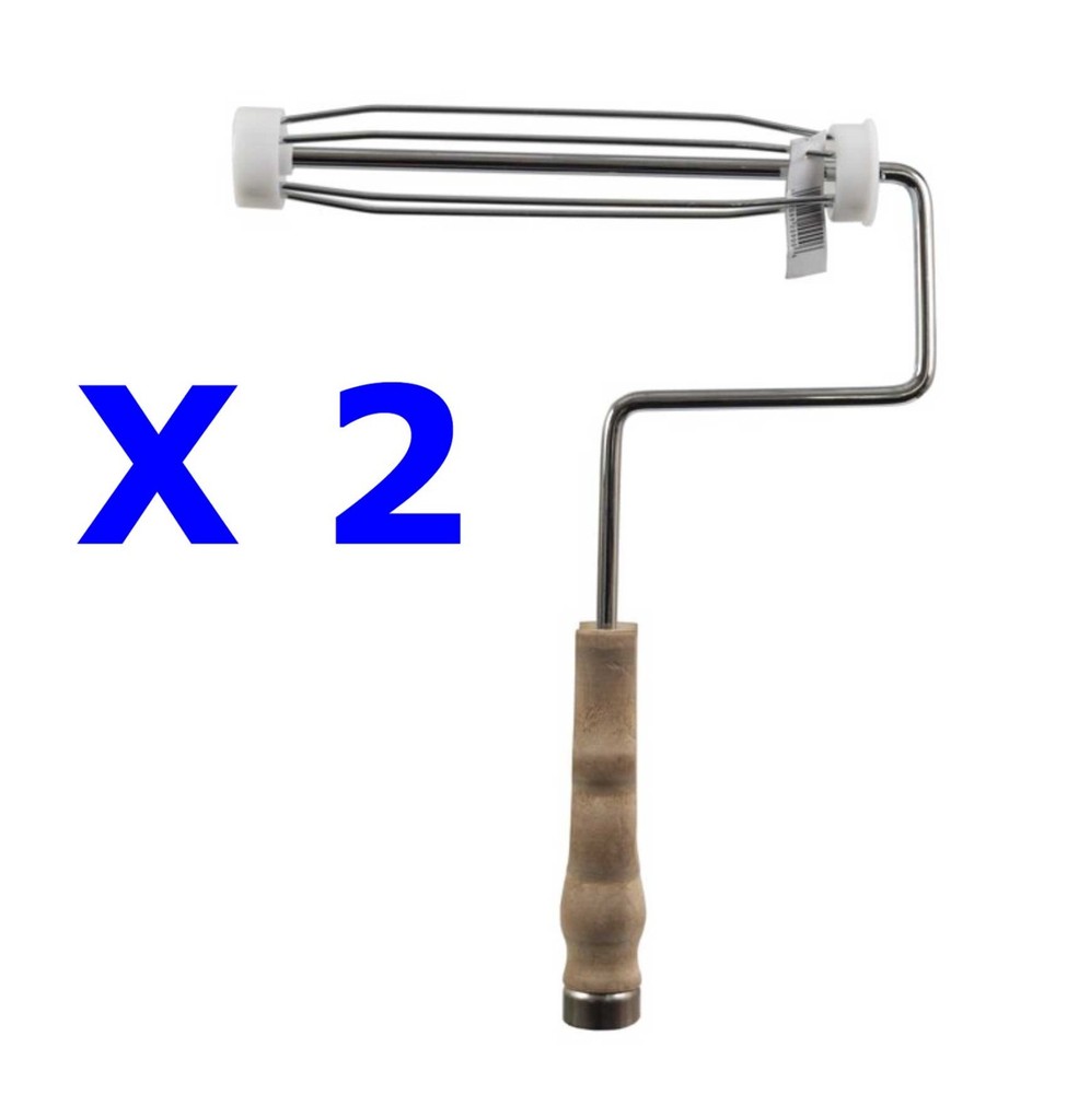 2 New Linzer Professional 9" Regular Paint Steel ROLLER FRAMES Threaded End