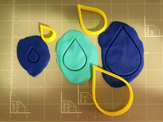 Water Drop Cookie Cutter - Select Your Own Size
