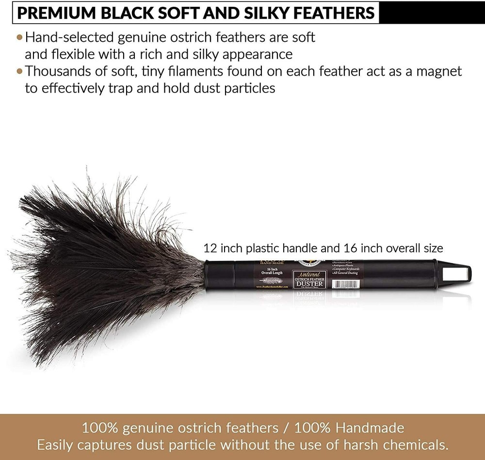 12 Pack (One Dozen) Retractable Ostrich Feather Duster 12" to 16"