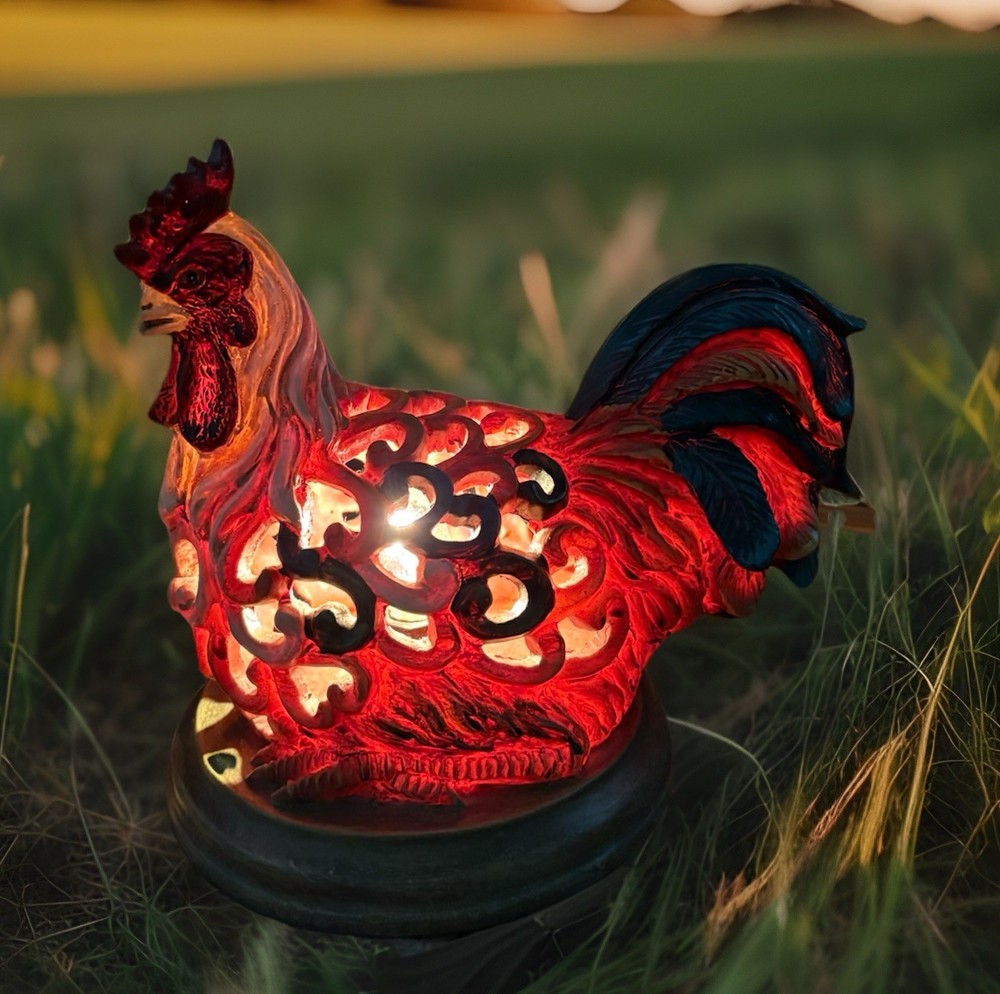 Rooster Lamp/Night Light 7”x 7” Electric