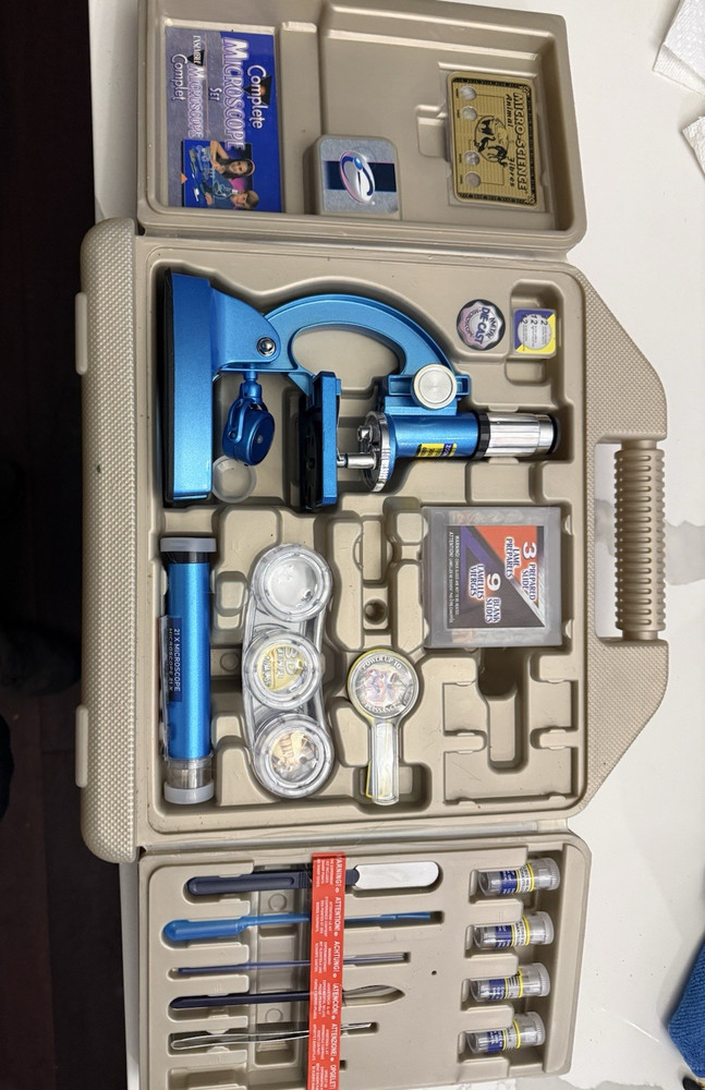 Micro-Science Complete Microscope Set with Accessories and Slides