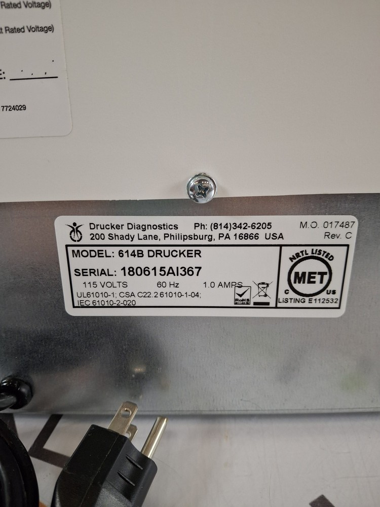 Drucker Diagnostics 614B Centrifuge
