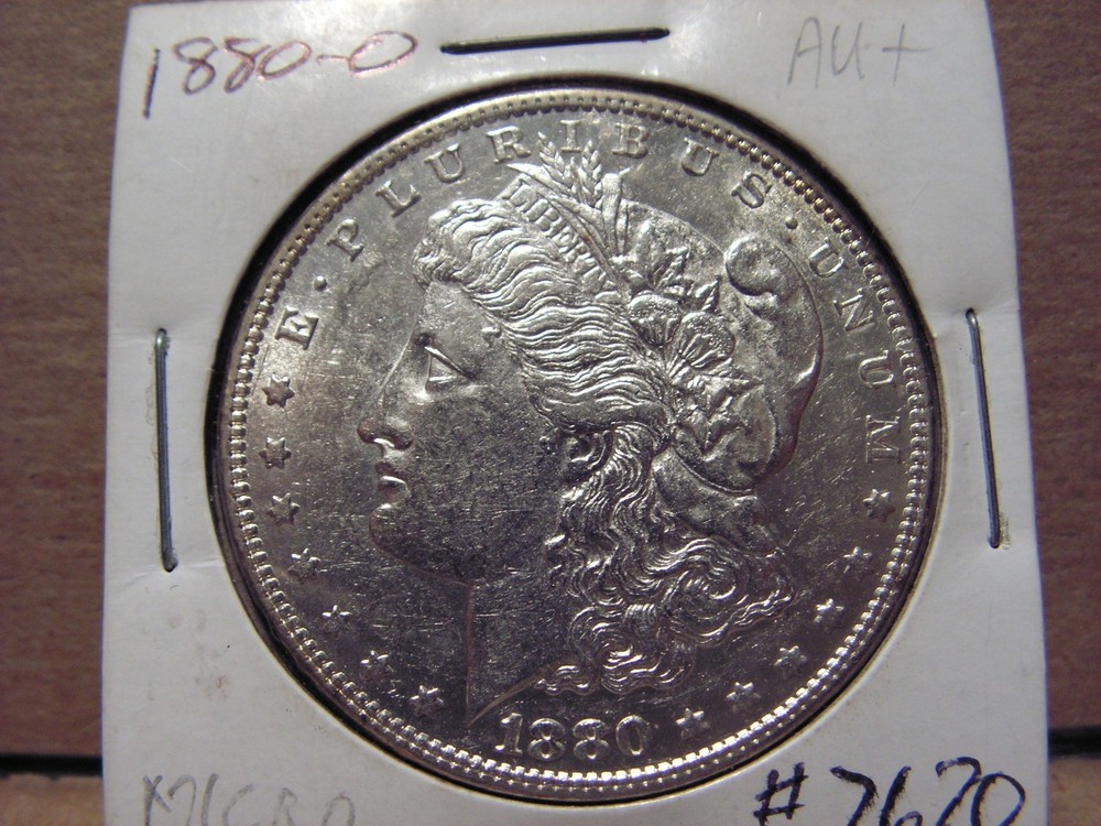 1880 - O Morgan Silver Dollar.  Mirco o,
