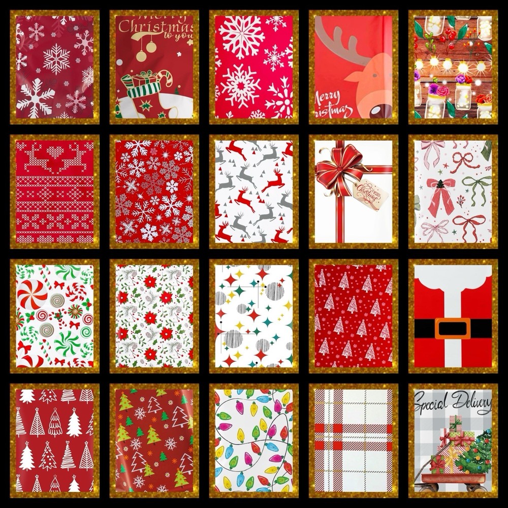 Poly Mailers Christmas Holiday Assortment 10x13