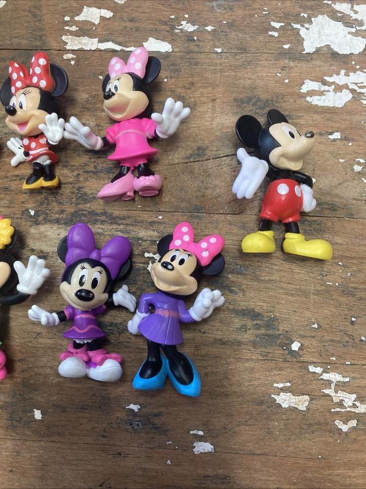 Lot 9 Mickey Mouse Minnie Daisy Figures
