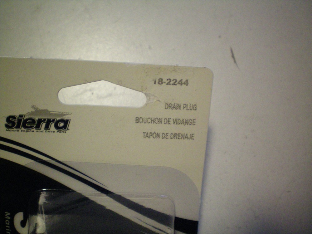 SIERRA #18-2244 DRAIN PLUG, FREE FREIGHT