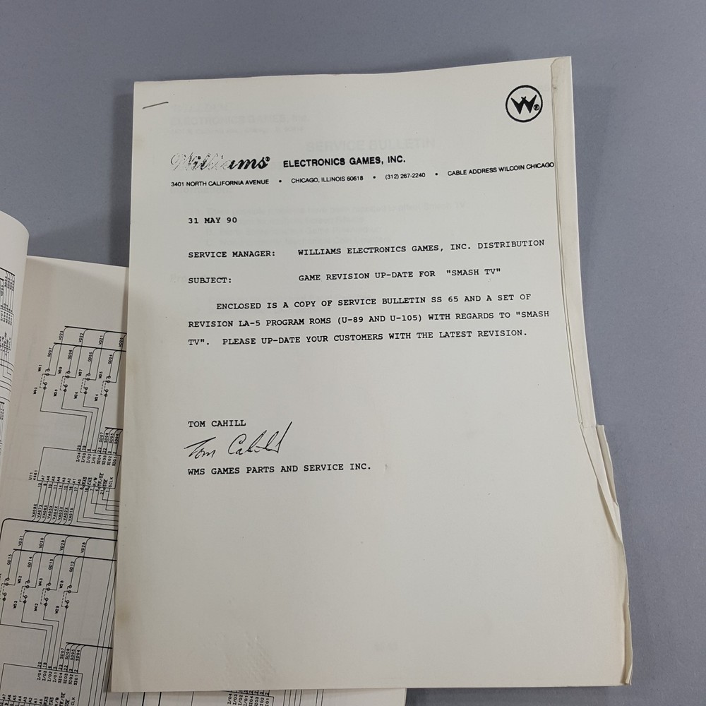 Original Smash TV Arcade Operations Manual