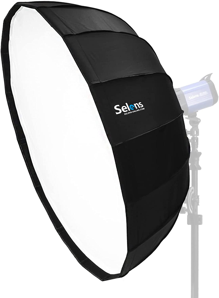 26"/65Cm Umbrella Hexadecagon Softbox with Bowens Mount and Removable Diffusers,