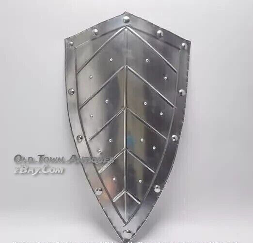 Medieval Leaf Design Pointed Shield Reenactment Cosplay Heater Shield
