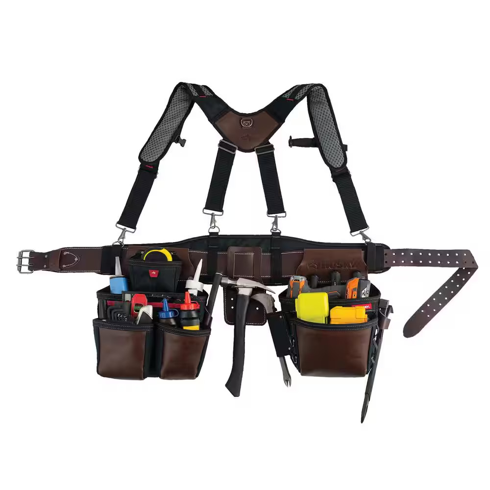 Pro Level Work Tool Belt with Suspenders
