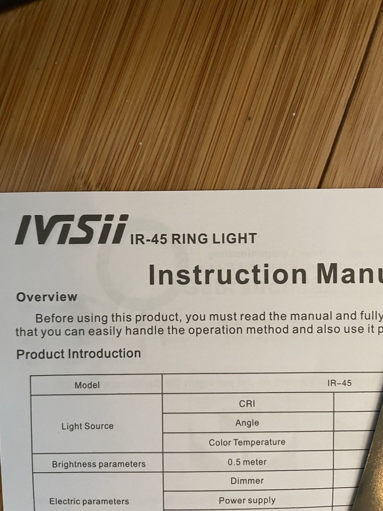 Ivisii IR 45 Floor Stand Ring Light