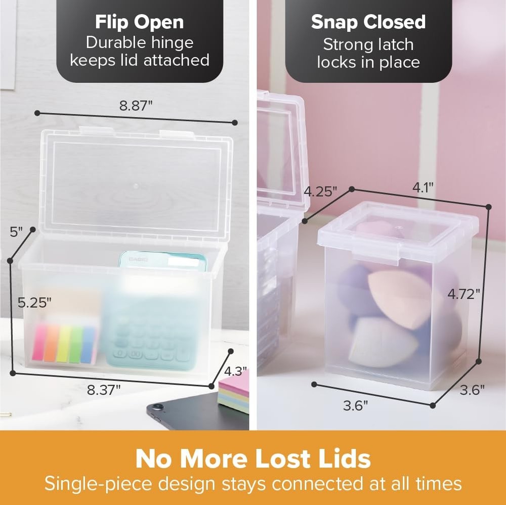 Bostitch Konnect Storage Containers with Combo pack 1 Large, 2 Medium, Clear