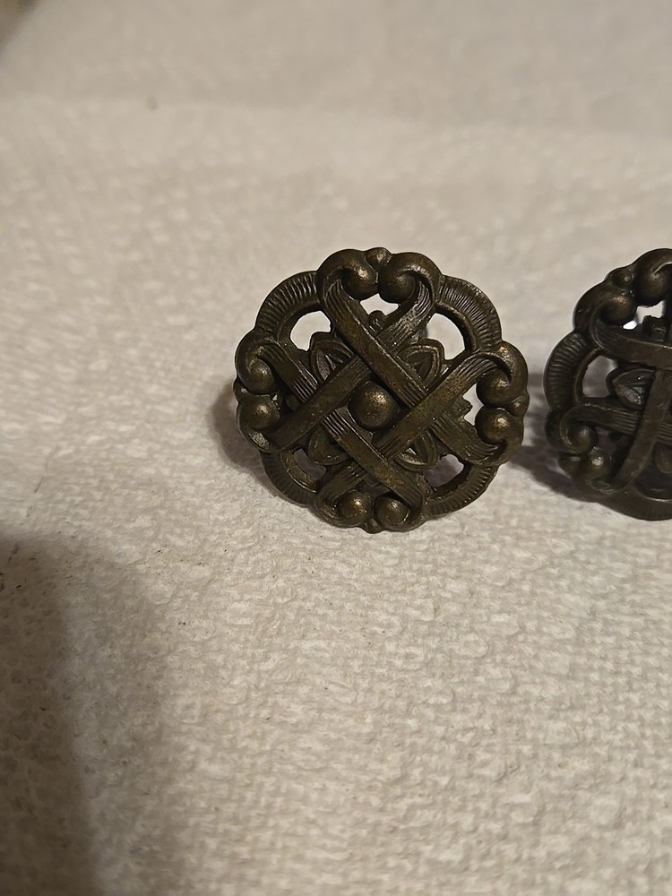 Vintage Round Brass Celtic Door Pulls