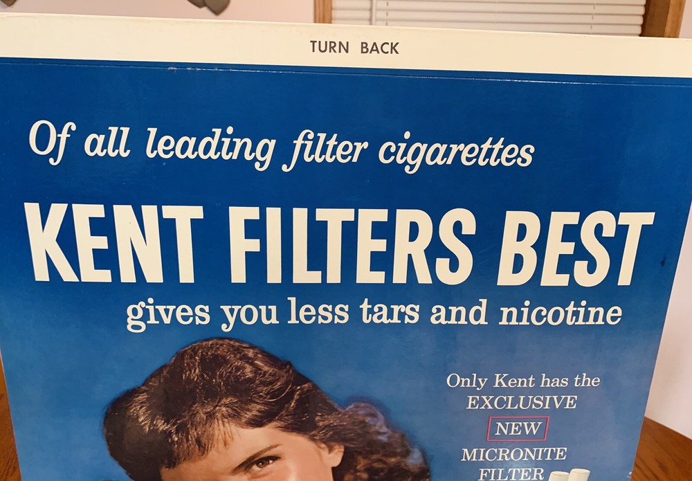 Vintage Kent cigarette easel back Litho