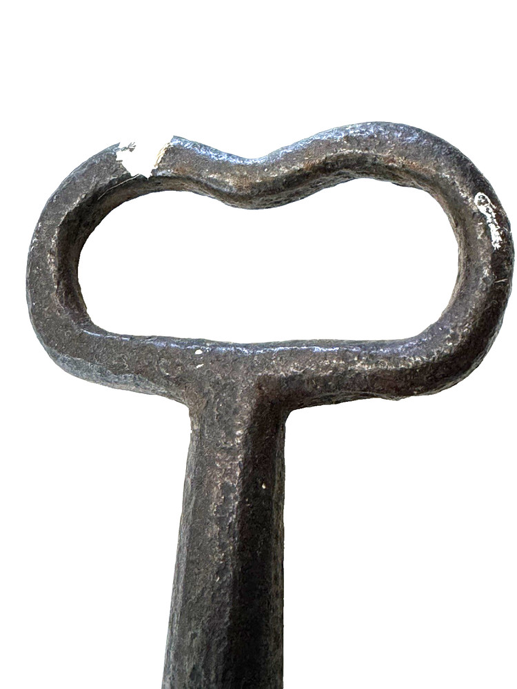 Antique Hand-Forged Solid Iron Skeleton Key 6 3/8” Prison Gate Lock Key Rustic