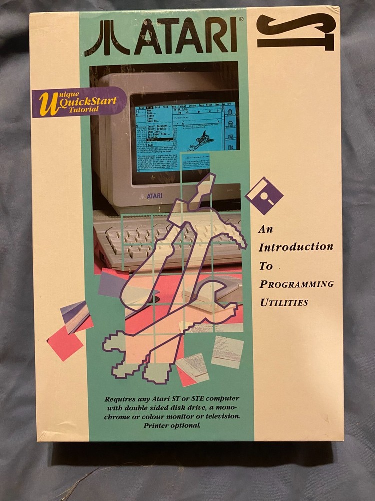 An Introduction Programming Utlities Atari 1040/520 ST NEW Disk By Atari UK
