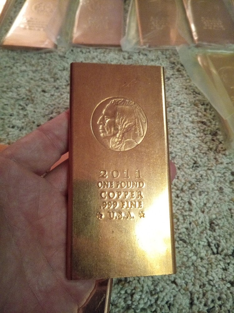 3 1 Lb Copper Bars .999 Copper