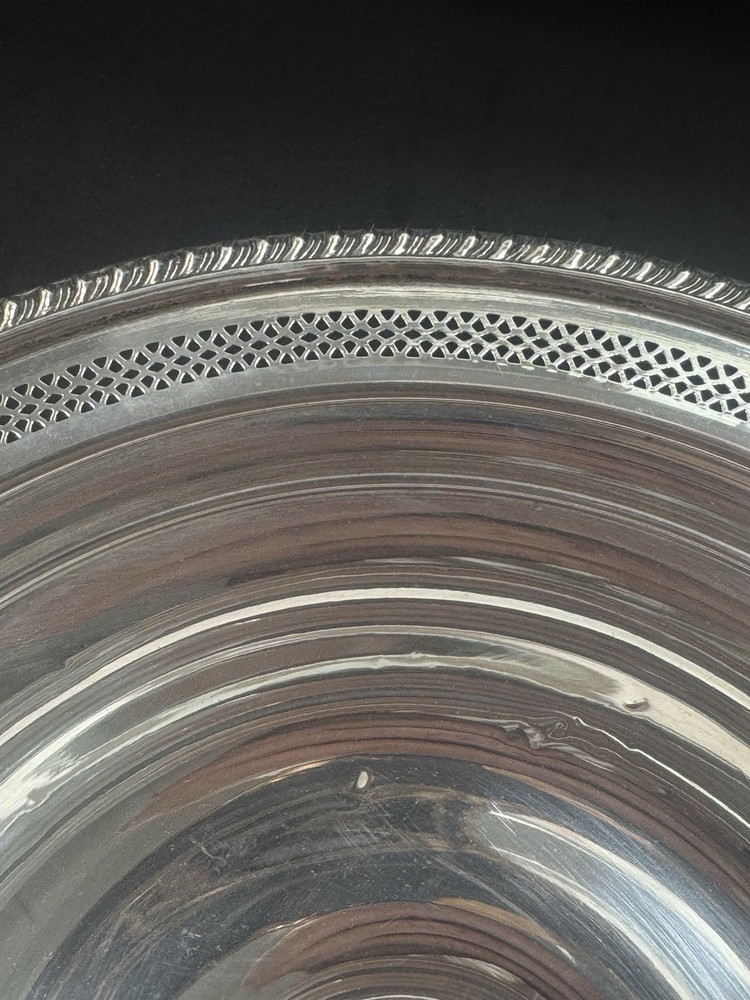 Sterling Silver Compote Candy Dish Weighted 8” Diameter x 3 1/2” Tall
