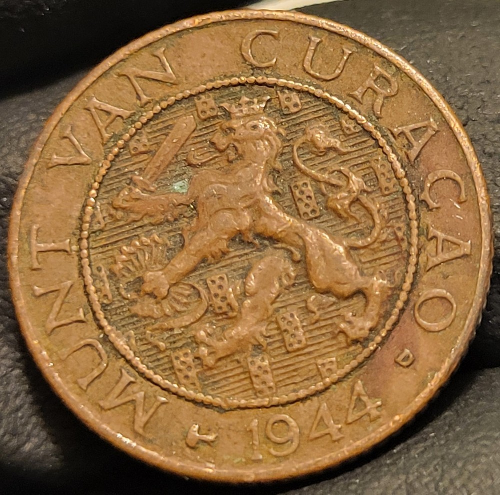 1944 Netherlands Curacao 1 Cent!
