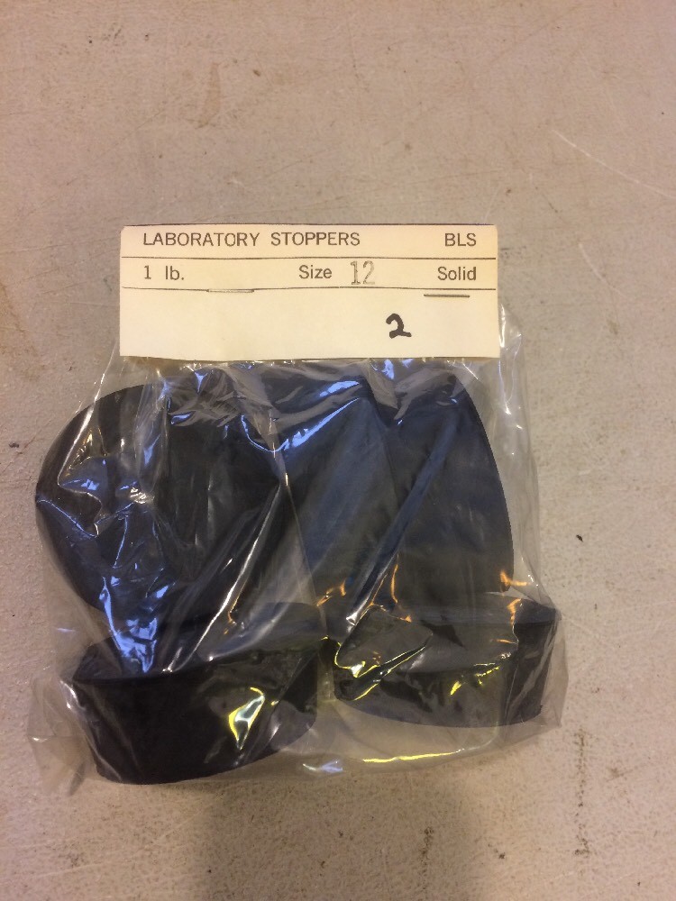 LABORATORY STOPPERS NEW OLD STOCK SIZE 12 SOLID 5 PER BAG STEAMPUNK 2