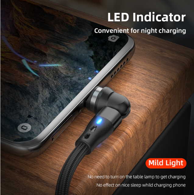 3 Pack Magnetic Micro USB Fast Charging Cable For Android Samsung Charger Cord