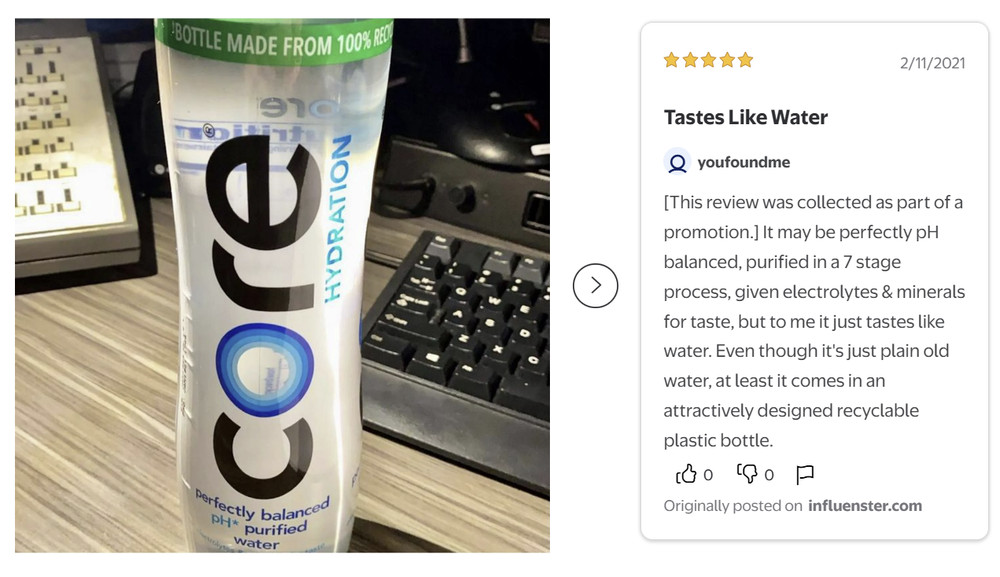 CORE Hydration Perfectly Balanced Drinking Water, 0.5 L bottles, 6 Count