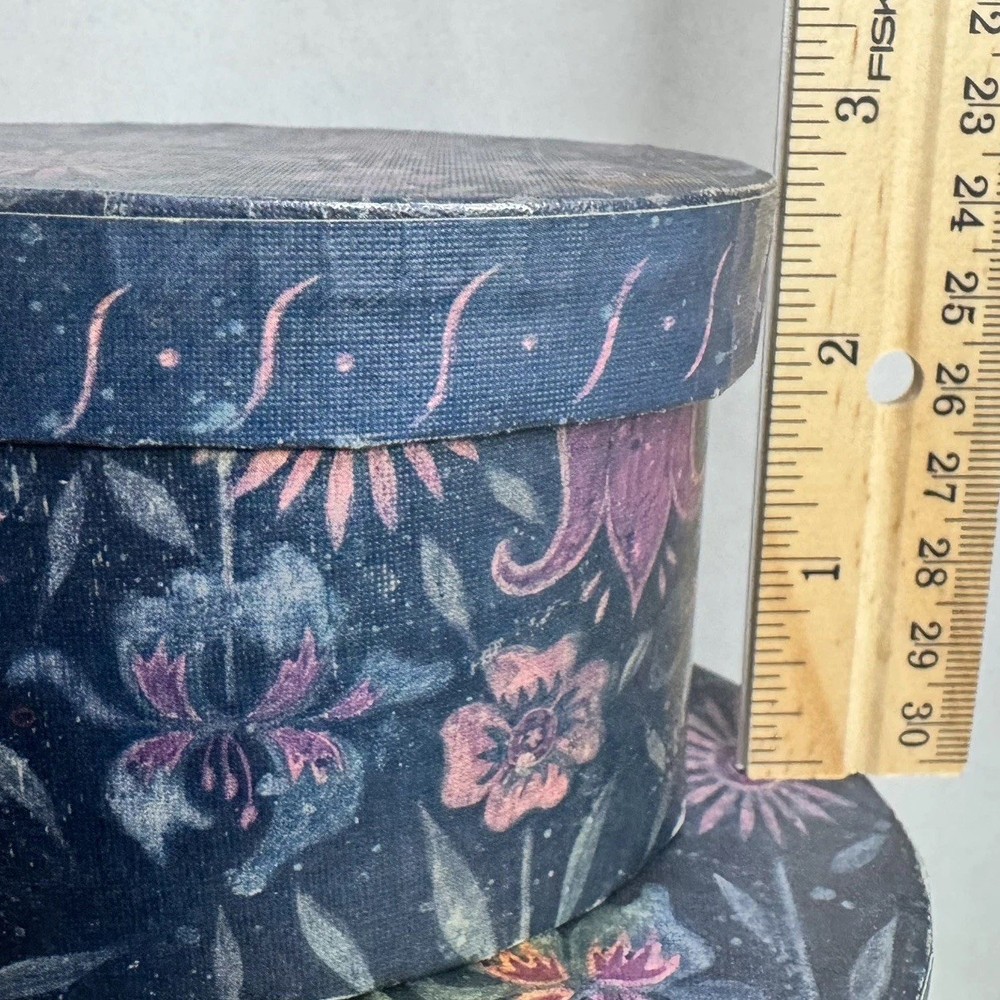 Bob’s Boxes 2 Stacking LANG Folk Art PRIMITIVE BLOOMS Box Susan A. Winget Oval