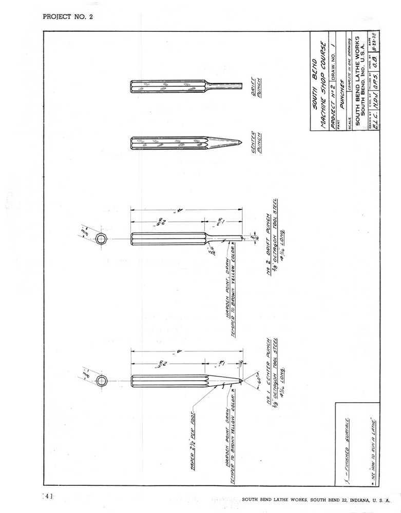 South Bend Machine Shop Course Training Instruction Manual #914