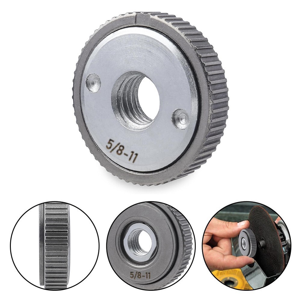 Flange Nut for Angle Grinder Secure Clamp Design 5/8 11 Spindle Compatibility