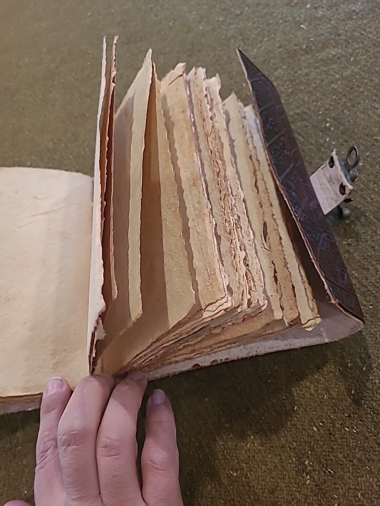 Leather Chakra Stone Sketchbook Dairy Journal