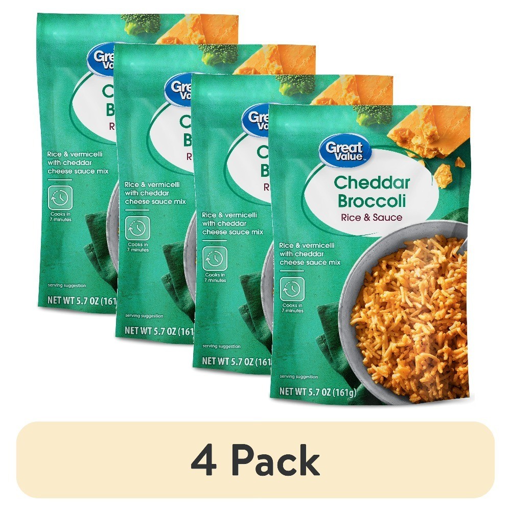 (4 pack) Cheddar Broccoli Rice & Sauce, 5.7 oz