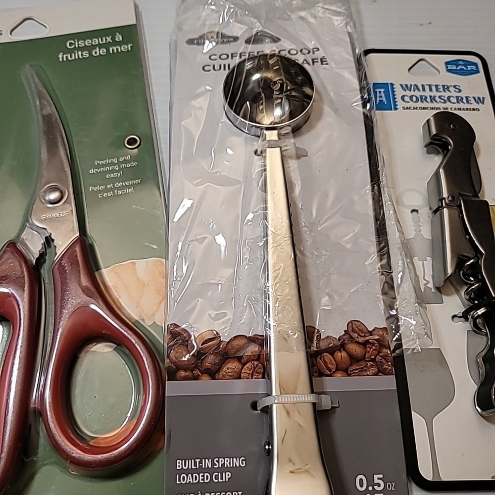 Kitchen Bundle Seafood Scissors Paring Knives Coffee Scoop Corkscrew