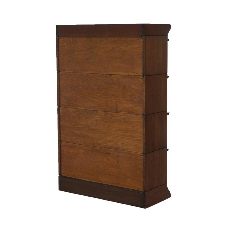 Arts & Crafts Four-Stack Oak Barrister Bookcase C1920