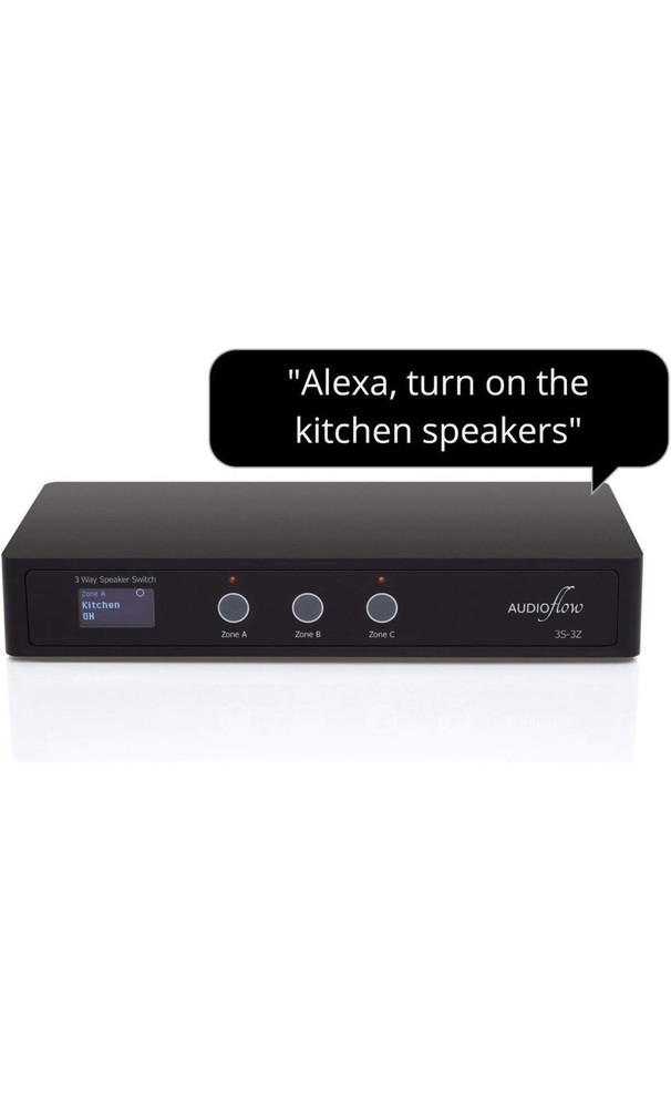 Audioflow 3 Way Speaker Switch Selector Box Smart Wi-Fi