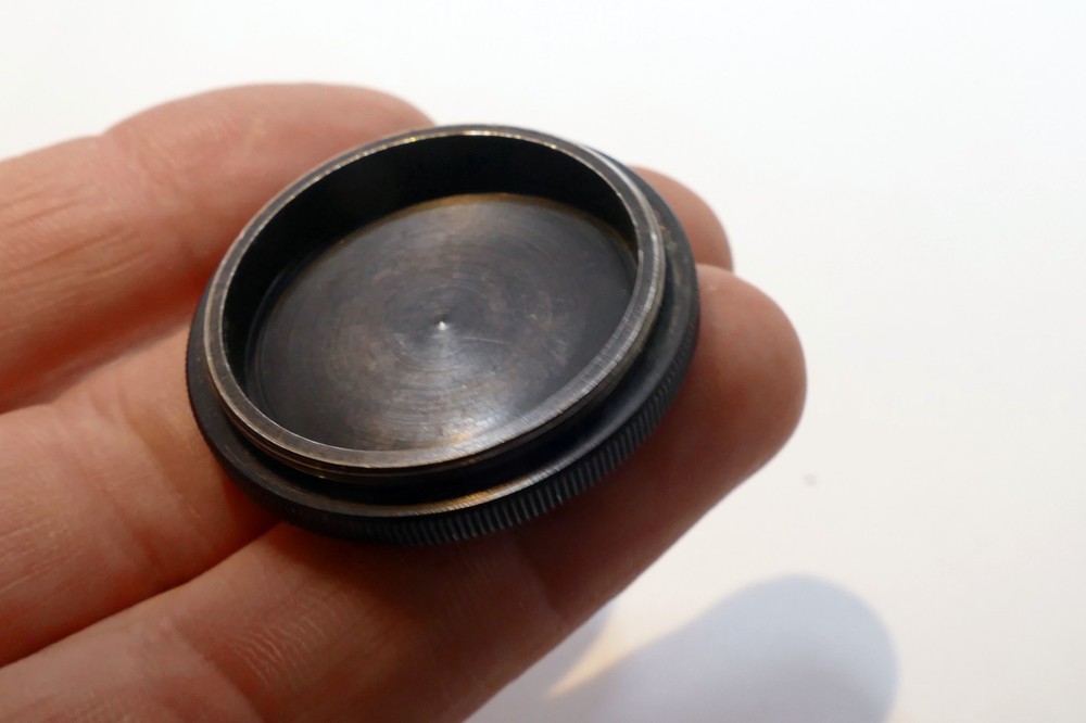 34mm Lens Front Cap for stacking, metal, screw in type