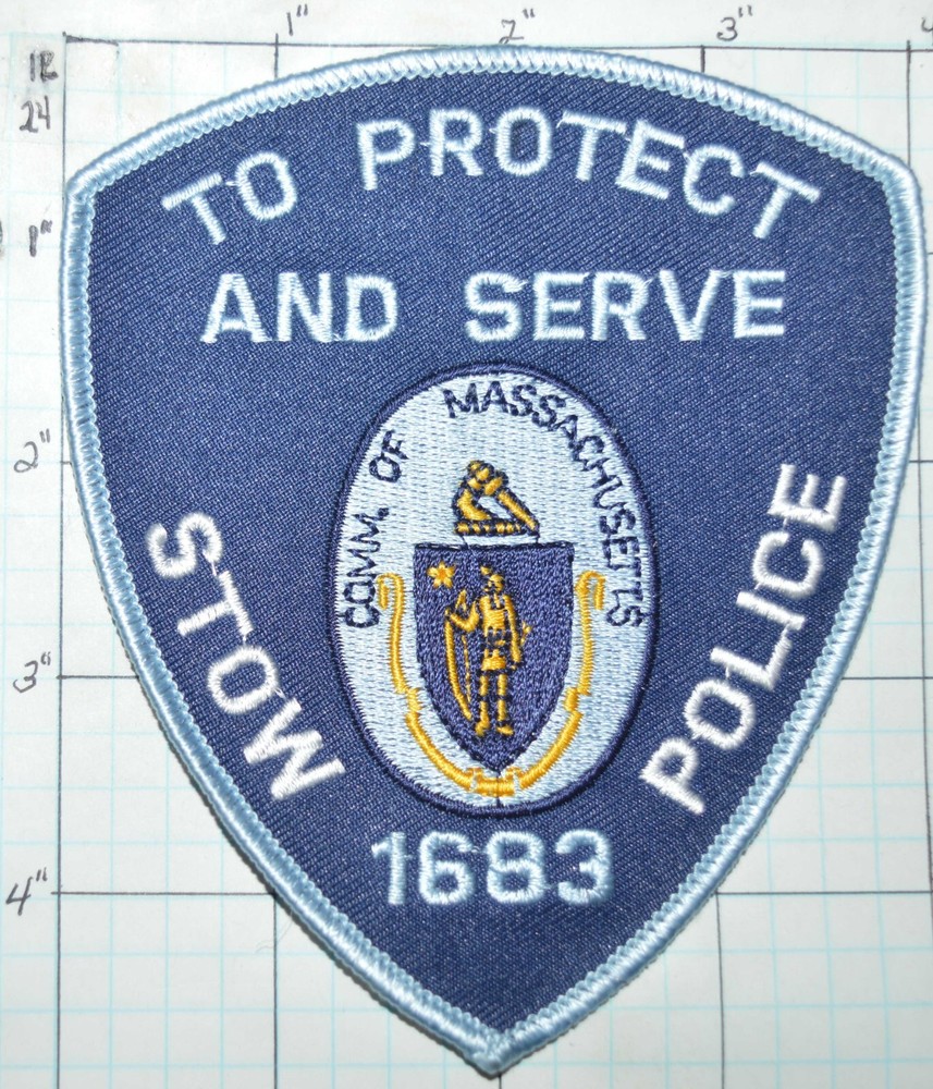 MASSACHUSETTS, STOW POLICE DEPT WEB BACK PATCH