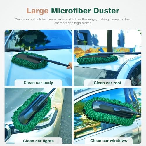 Microfiber Car Duster Kit, Large Extendable Car Duster Exterior Carduster01