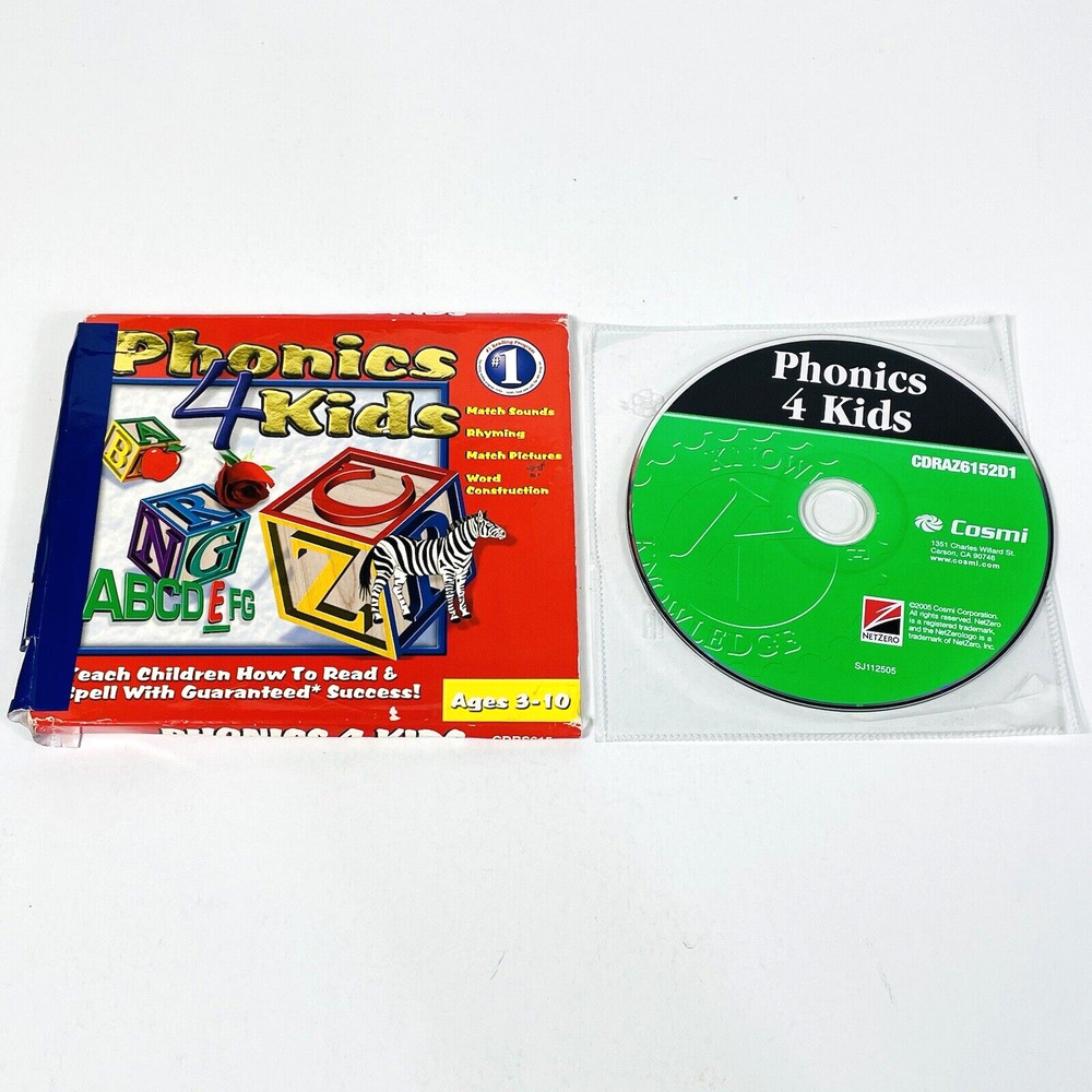 Phonics 4 Kids and Math 4 Kids PC CD-ROM Software Educational Software
