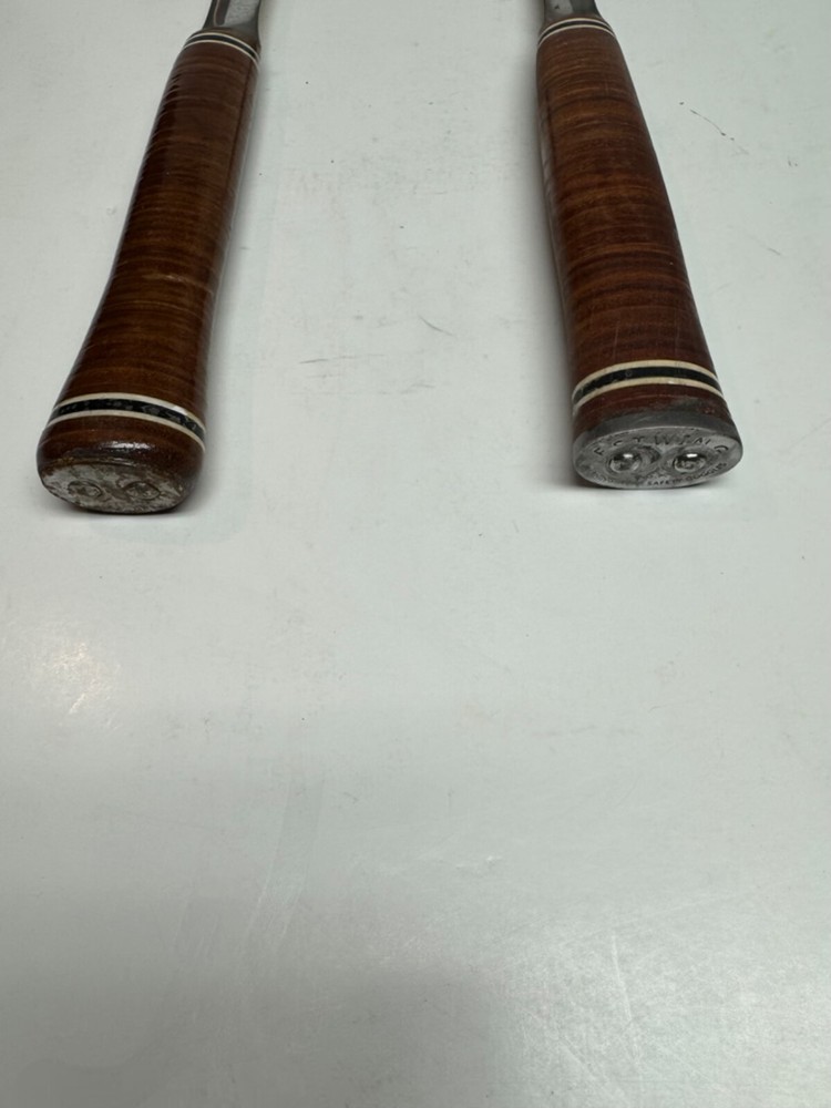 Two vintage Estwing 20 ounce leather handle hammers